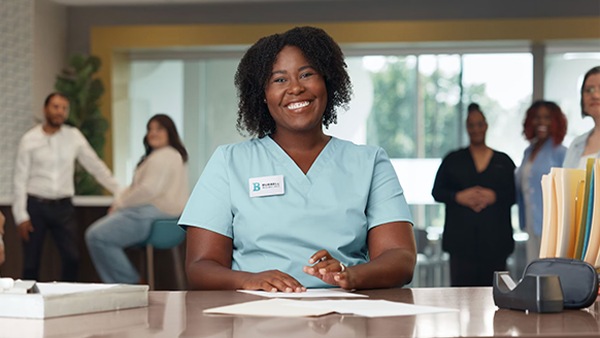 Medical professional in an office